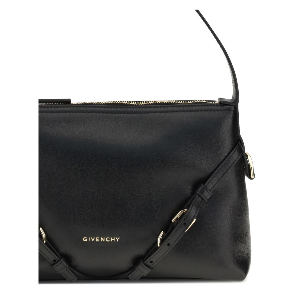 Givenchy Schwarze Kalbshaut Bos Taurus Schultertasche